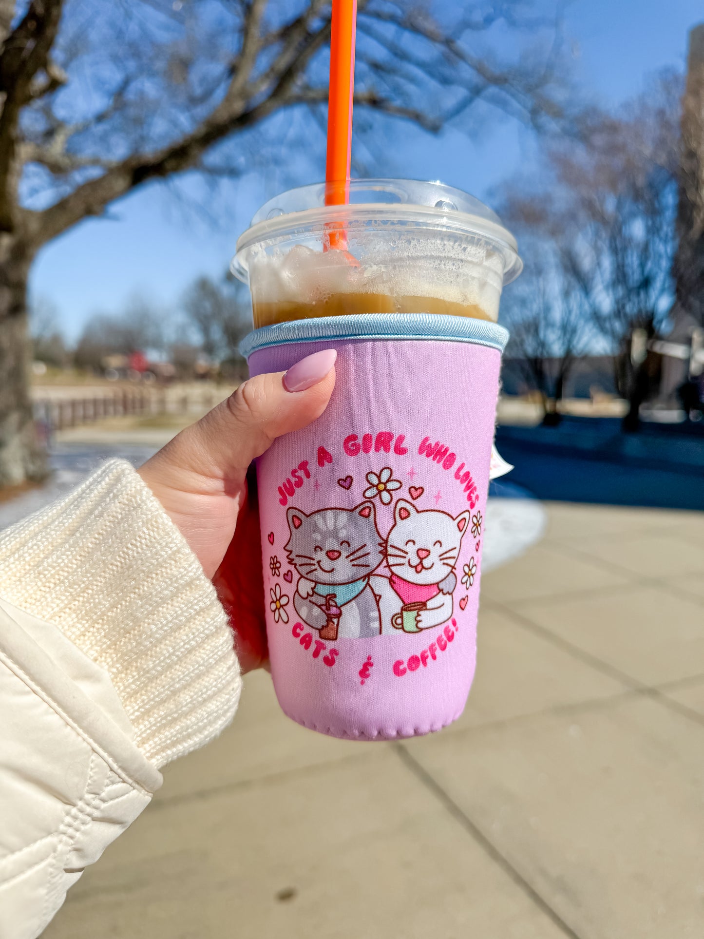 Just A Girl Coffee Sleeve (Cat Version)